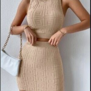 Chic Tan Two-Piece Set